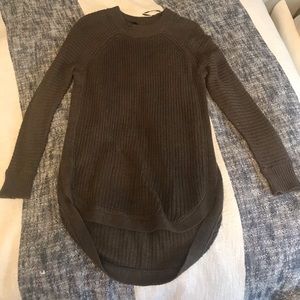 Dark brown hi-low sweater